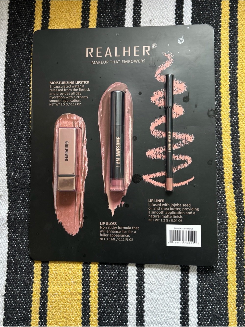 RealHer Girlfriend Lipstick, Gloss & Liner Set — Mauve Pink